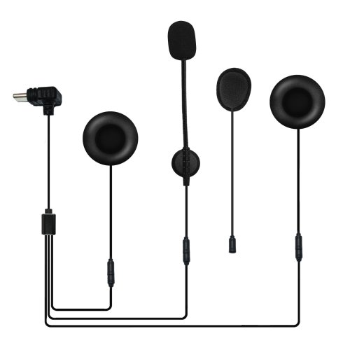 Imagen de 1 Juego de nuevo Clip de montaje, Base de cinta de doble cara, interfaz tipo C, auriculares para intercomunicador de casco de motocicleta EJEAS Q8