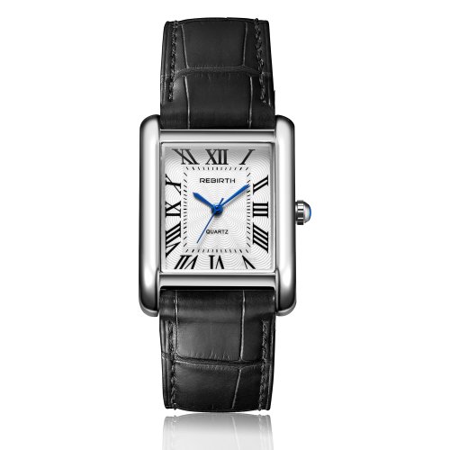 Imagen de Rebirth 002 elegante Mini diseño ligero esfera rectangular resistente al agua movimiento de cuarzo mujeres de negocios reloj de pulsera analógico regalo