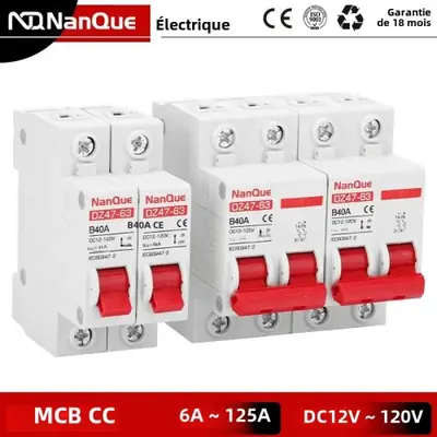 Image de Disjoncteur DC 12V-110V - Protection Complète pour Véhicules et Installations