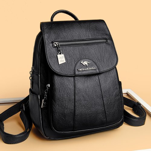 Zdjęcie 5 kolorów kobiet miękkie skórzane plecaki Vintage damskie torby na ramię Sac a Dos Casual Travel Ladies Bagpack Moch