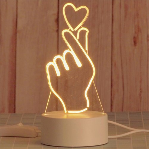 Image de Veilleuse LED 3D Acrylique USB - Lumière Douce pour Enfants
