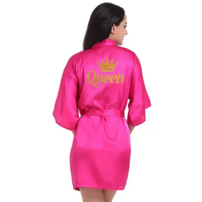 Image de Robe de Couple King & Queen - Satin Pailleté pour Lune de Miel