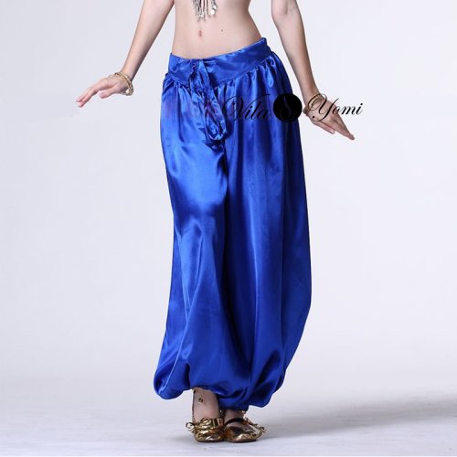 Imagen de Pantalones Harem Tribales para Danza del Vientre, Estilo Egiptio con Diseño de Farol, Ideal para Halloween, Navidad y Representaciones Escénicas, Colores Surtidos y Corte Ancho