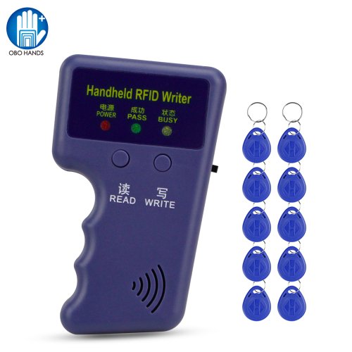 Image of Handheld 125kHz RFID Card Copier, Reader, Writer & Duplicator – Supports EM4305, T5577, Rewritable Keyfobs, Tokens, and Tags