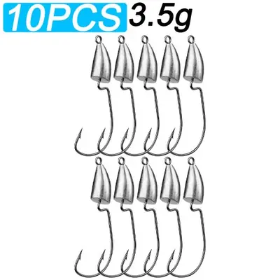 Image de Têtes de Gabarit Métal 10 pcs - Poids 3g à 20g pour Leurre Souple