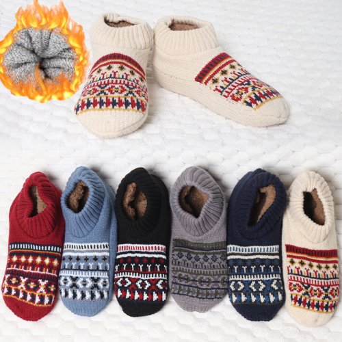 Afbeelding van Herfst en winter Vloersokken Thuis Warm Dames Heren Sokken Sneeuwsokken Slaaptapijt Sokken Slippers Sokken Heren Pluizige antislipsokken