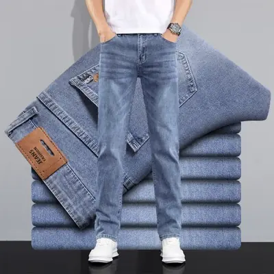 Image de Jeans Homme Slim Bleu Coton - Tailles 28 à 38