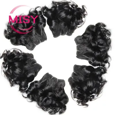 Image de Tissage Brésilien Remy Bouclé Ombré - Lot de 6 Pièces