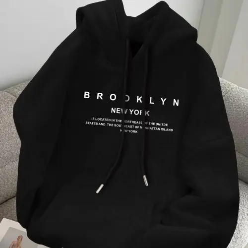 Image de Hoodie Homme Brooklyn Imprimé - Style Décontracté