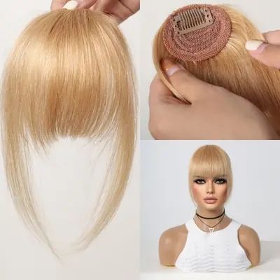 Image de Franges Naturelles Brunes - 100% Cheveux Humains