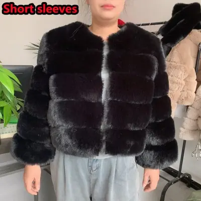 Image de Manteau Fausse Fourrure Femme - Chaud & Élégant