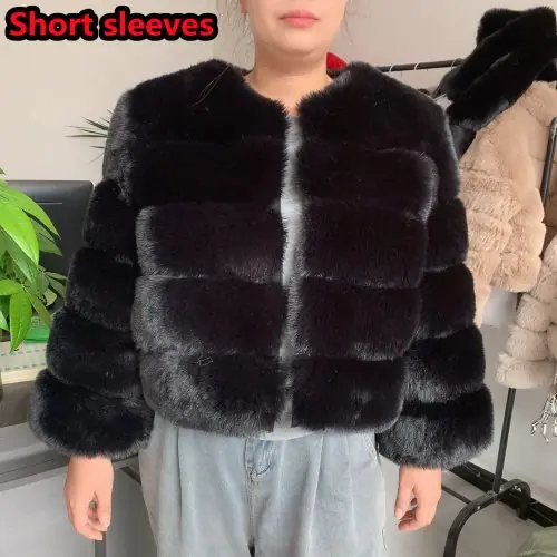 Image de Manteau Fausse Fourrure Femme - Chaud & Élégant