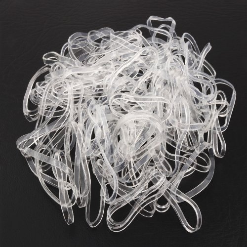 Bild von Transparente Elastische Gummibänder – Perfekt für Haarstyling & Schulbedarf