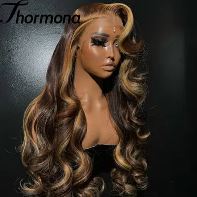 Image de Perruque Dentelle Avant Synthétique HONEY BLOND