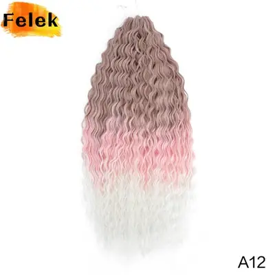 Image de Extensions de Cheveux Tressés Synthétiques Ombre Rose Bleu