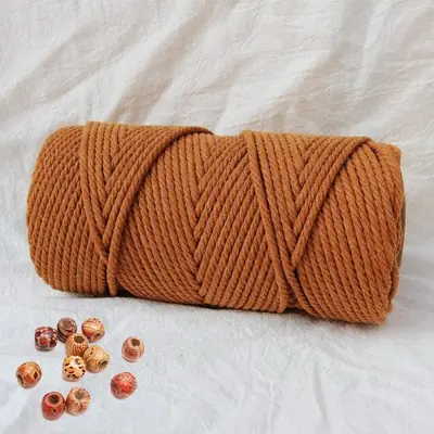 Image de Cordon Macramé 3mm - 100m Coton Naturel