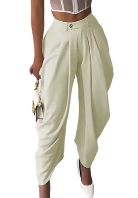Image de Pantalon Taille Haute Ample Femme - Style Décontracté & Mode 2025