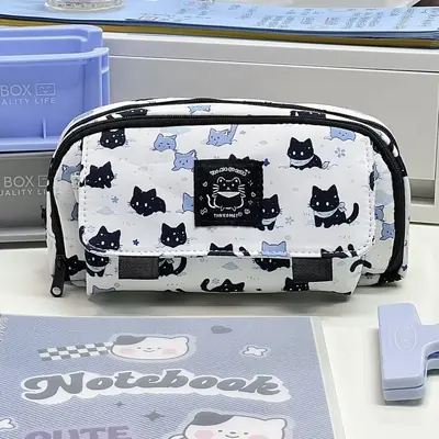 Image de Trousse Chat Mignon - Grande Capacité & Multifonctionnelle