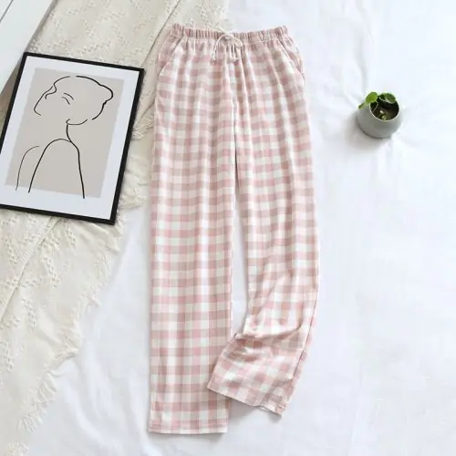 Image de Pantalon de Pyjama en Coton à Carreaux - Confort Maxi
