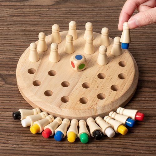 Image de Jeu de Mémoire En Bois Montessori - Jouet Éducatif pour Enfants