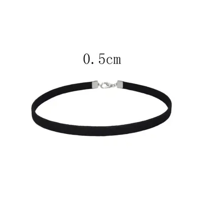 Image de Collier Gothique Velours Noir - Style K-pop
