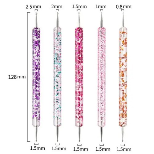 Image de Kit Nail Art 20 Pièces - Brosse & Stylos pour Manucure Créative