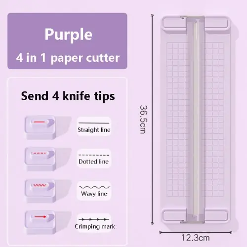 Image de Ciseaux à Papier 4 en 1 - Coupe Précise & Rapide
