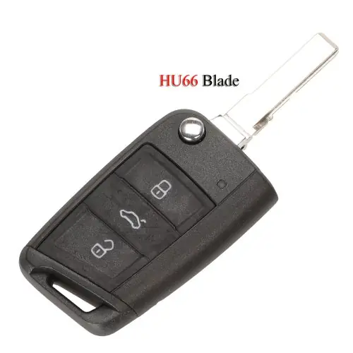 Image de Coque de Clé Voiture Chrome pour VW Golf 7, Tiguan, Passat & Plus