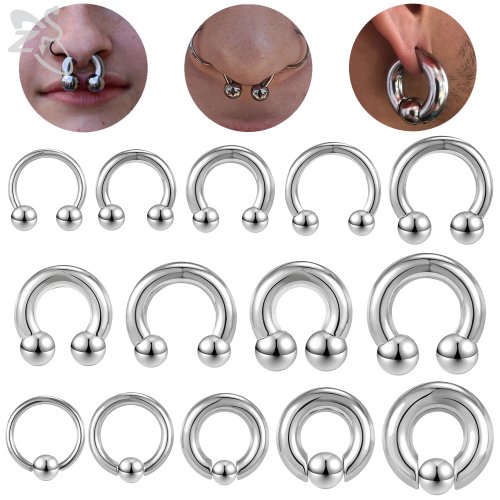 Imagen de Anillos de Nariz en Acero Inoxidable para Hombres
