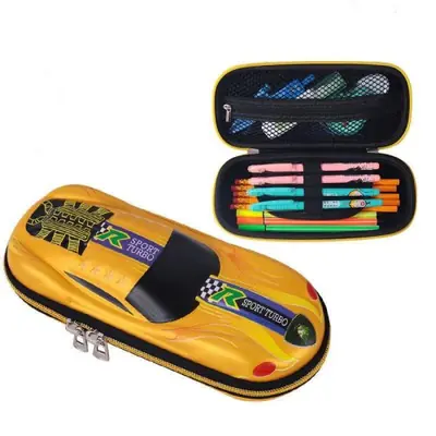 Image de Trousse de Crayons Voiture de Course 3D - Mignonne et Pratique