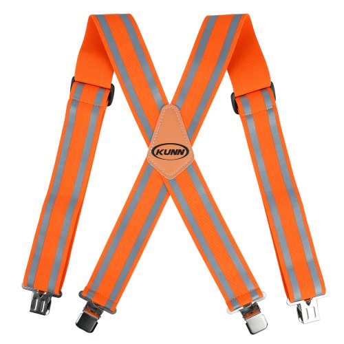 Bild von KUNN Safety Reflektierender Hosenträger, Sicherheits- und gut sichtbarer Herren-Arbeitsbumpf