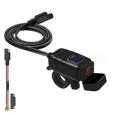Image de Chargeur USB étanche pour moto QC3.0 - Type C 6.4A