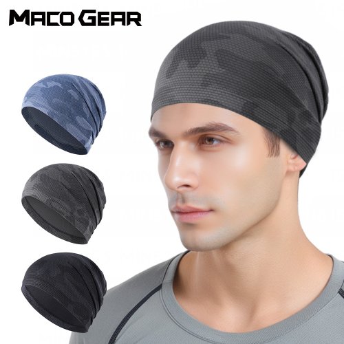 Imagen de Gorros Transpirables con Protección Solar y Secado Rápido para Correr, Ciclismo, Senderismo y Actividades al Aire Libre – Diseño Elástico con Estampado de Calavera