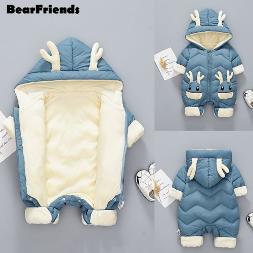 Bild von Warme Winterbekleidung für Babys – Schneeanzug & Strampler für Jungen und Mädchen