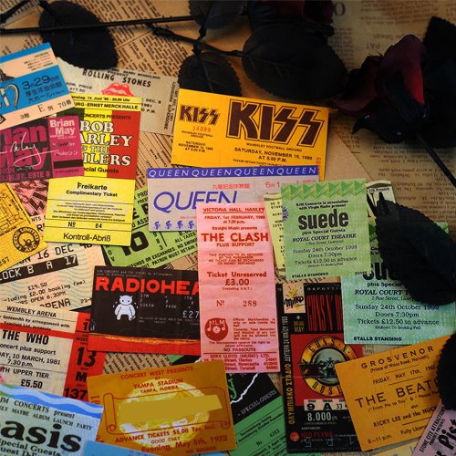 Afbeelding van Retro Rock & Roll Stickers Set - 43 stuks Waterdichte Graffiti Decals voor Gitaar, Motor, Auto en DIY Projecten voor Kinderen en Tieners
