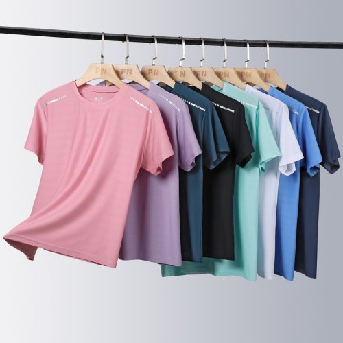 Bild von Reflektierendes Lauf-T-Shirt für Damen – Hochelastisches, Atmungsaktives und Schnelltrocknendes Sport-Top aus Eisseide für den Sommer, Cooles Kurzärmeliges Aktiv-T-Shirt