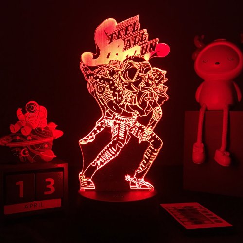 Immagine di Lampada LED 3D JoJo's Bizarre Adventure - Luce Notturna con Design Hol Horse, Decorazione da Camera per Fan di Manga e Anime, Regalo Ideale per Compleanni