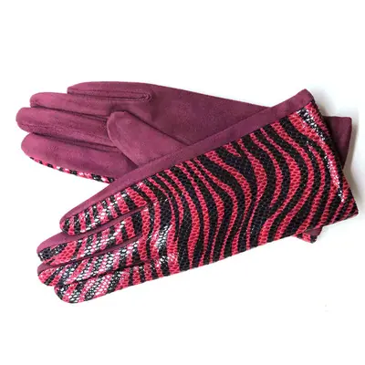 Image de Gants Hiver Tactile Faux Cuir Motif Serpent - Chauds & Élégants