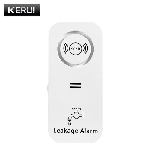 Zdjęcie KERUI bezprzewodowy czujnik wody 90db Alarm detektor wycieku wody Alarm wycieku Monitorowanie alarmu wycieku i kroplowego dla domu