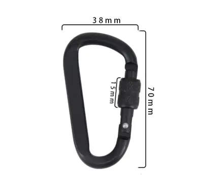 Image de Mousqueton Aluminium 7cm - Clip de Porte-Clés Résistant