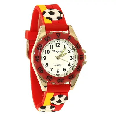 Image de Montre Enfant Football - Silicone Souple & Colorée