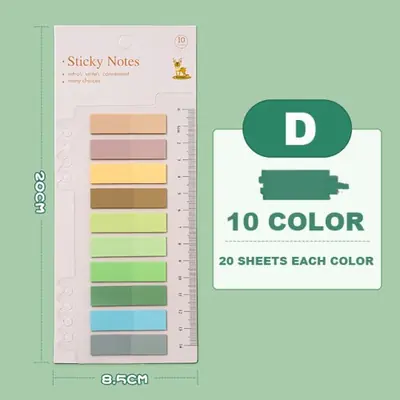 Image de Étiquettes d'Indexation Colorées - 200 Feuilles Repositionnables