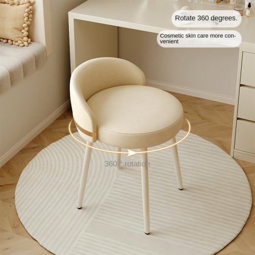 Afbeelding van Elegante en Comfortabele Make-up Stoel met Zachte Rugsteun – Luxe Europese Stijl voor Meisjeskamers, zonder Elektrische Voeding