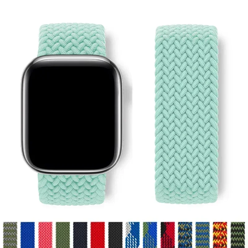 Afbeelding van Gevlochten lusband voor Apple Watch Ultra Band 49 mm 44 45 mm 42 mm 41 mm Nylon Correa riem Armband iWatch serie 9 8 7 6 5 4 se 3