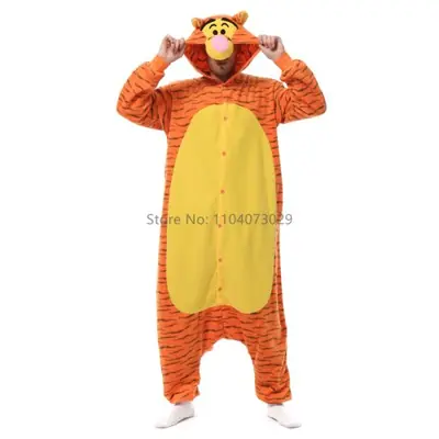 Image de Pyjama Animal Kigurumi Tigre & Kangourou - Onesie Adulte
