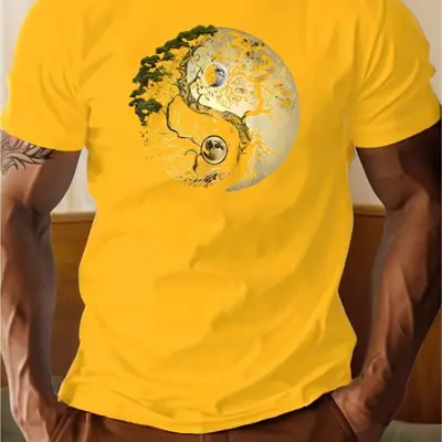 Image de T-Shirt Homme Yin Yang Arbre - Coton Bio Été