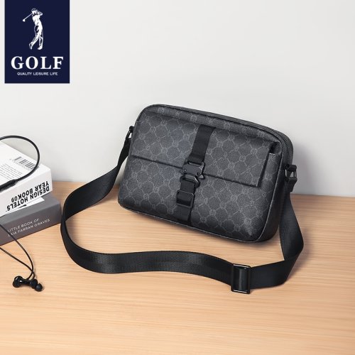 Image of Stylish Men's Large Capacity Golf Crossbody Bag – Trendy Shoulder Bag with Multiple Pockets for Sports, Travel & Everyday Use