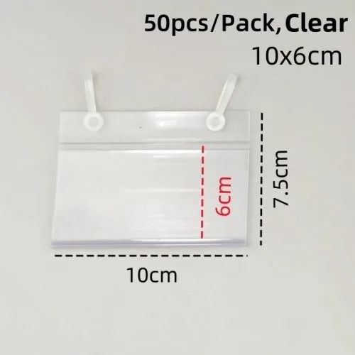 Przezroczysty 10x6cm 50pcs