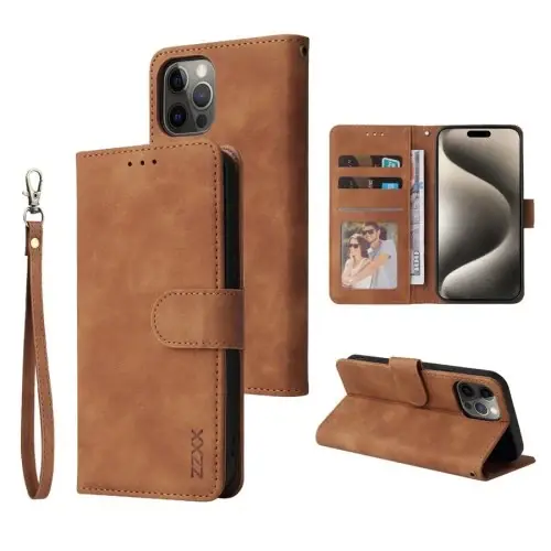 Image de Étui Portefeuille Cuir Magnétique pour iPhone