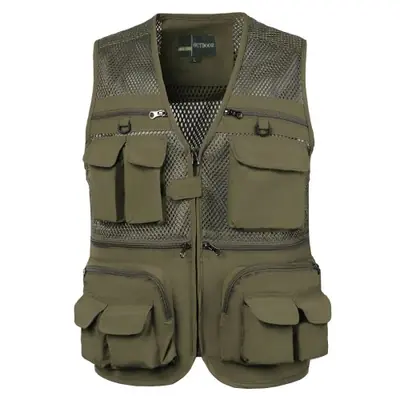 Image de Gilet Tactique Homme - Veste à Poche Multiples